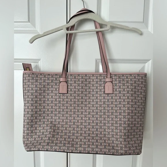 Tory Burch Gemini Coastal Pink Tote Bag - Picture 2 of 3